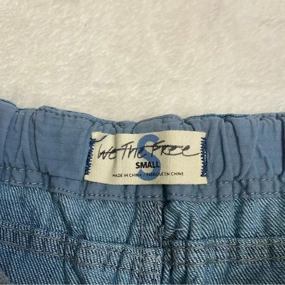 New! We the Free People Mixed Up Printed Utility Jeans belt 28257